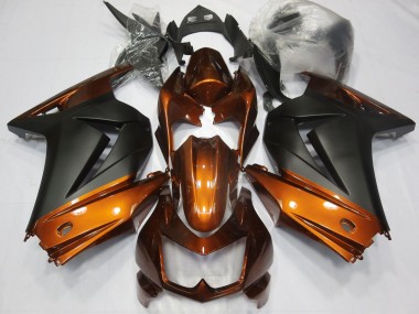 2008-2012 Orange and Matte Black Kawasaki Ninja 250 Motorcycle Fairings