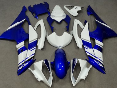 2008-2016 Blue and White Custom OEM Style Yamaha R6 Motorcycle Fairings