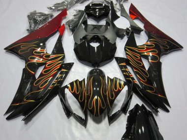 2008-2016 Custom Flame Yamaha R6 Motorcycle Fairings