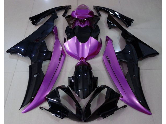 2008-2016 Gloss Black & Rose Purple Yamaha R6 Motorcycle Fairings