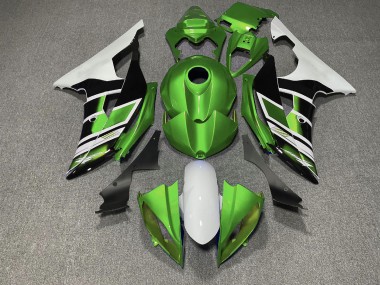 2008-2016 Green Black and White OEM Style Yamaha R6 Motorcycle Fairings