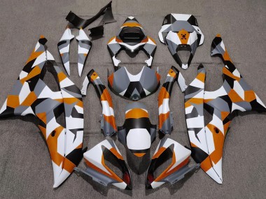 2008-2016 Orange Camo Plain Yamaha R6 Motorcycle Fairings