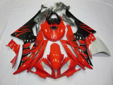 2008-2016 Red Flame Yamaha R6 Motorcycle Fairings