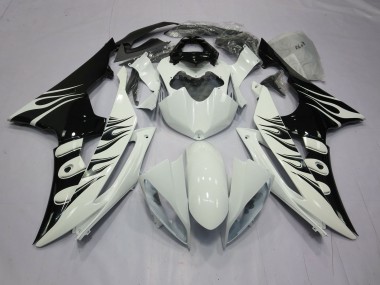 2008-2016 White Flame Yamaha R6 Motorcycle Fairings
