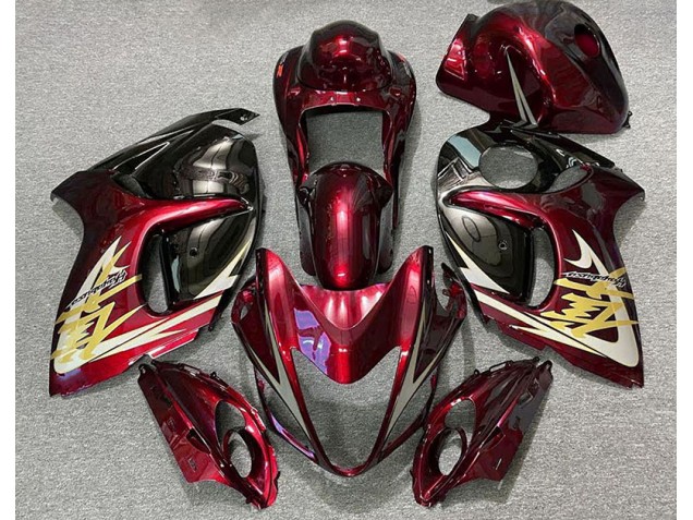 2008-2020 Deep Red & Gold Suzuki GSXR 1300 Hayabusa Motorcycle Fairings 2008-2020 Deep Red & Gold Suzuki GSXR 1300 Hayabusa Motorcycle Fairings