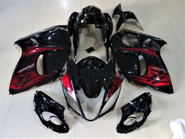2008-2020 Gloss Black & Candy Red Suzuki GSXR 1300 Hayabusa Motorcycle Fairings 2008-2020 Gloss Black & Candy Red Suzuki GSXR 1300 Hayabusa Motorcycle Fairings