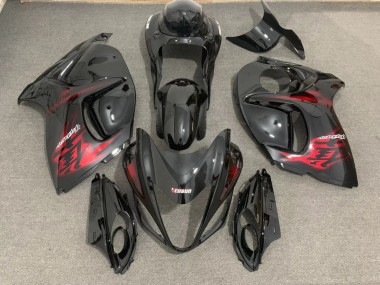 2008-2020 Gloss Black & Red Suzuki GSXR 1300 Hayabusa Motorcycle Fairings