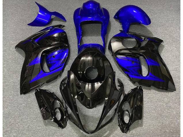 2008-2020 Gloss Black and Deep Blue Suzuki GSXR 1300 Hayabusa Motorcycle Fairings