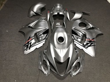 2008-2020 Liquid Silver & Red Suzuki GSXR 1300 Hayabusa Motorcycle Fairings