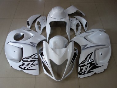 2008-2020 White Suzuki GSXR 1300 Hayabusa Motorcycle Fairings