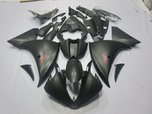 2009-2011 Matte Black Red Yamaha R1 Motorcycle Fairings