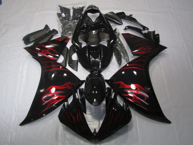 2009-2011 Red Flame Yamaha R1 Motorcycle Fairings 2009-2011 Red Flame Yamaha R1 Motorcycle Fairings