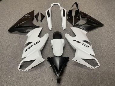 2009-2011 White Black Logo Kawasaki Ninja 650R Motorcycle Fairings