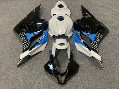 2009-2012 Black Blue and White Honda CBR600RR Motorcycle Fairings