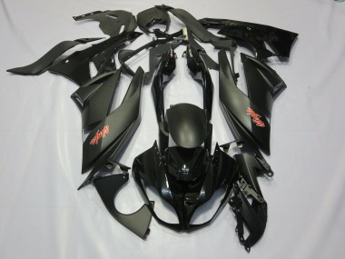 2009-2012 Black Kawasaki ZX6R Motorcycle Fairings