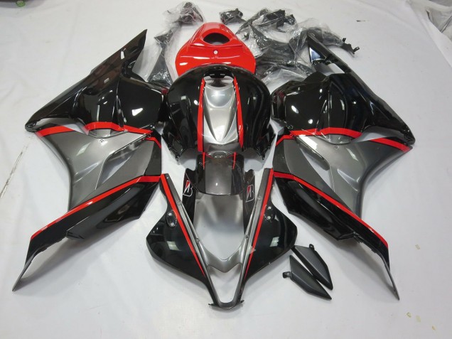 2009-2012 Black and Grey Red Pin Honda CBR600RR Motorcycle Fairings 2009-2012 Black and Grey Red Pin Honda CBR600RR Motorcycle Fairings