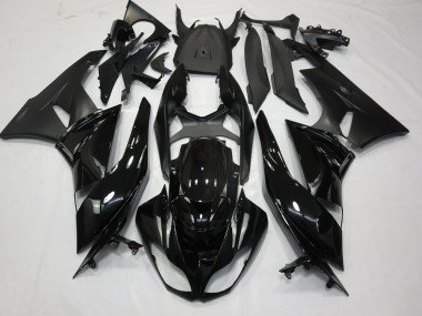 2009-2012 Gloss Black Matte Kawasaki ZX6R Motorcycle Fairings