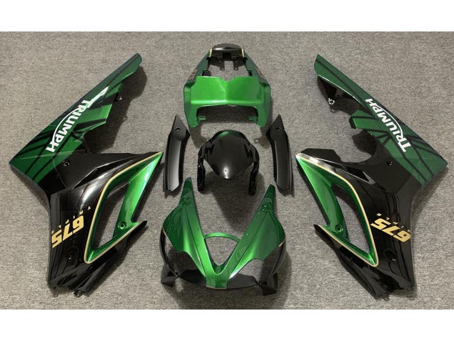 2009-2012 Gloss Green and Black Triumph Daytona 675 Motorcycle Fairings