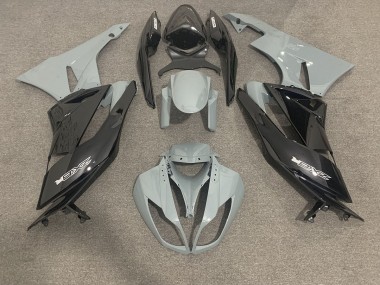 2009-2012 Gloss Grey and Black Kawasaki ZX6R Motorcycle Fairings