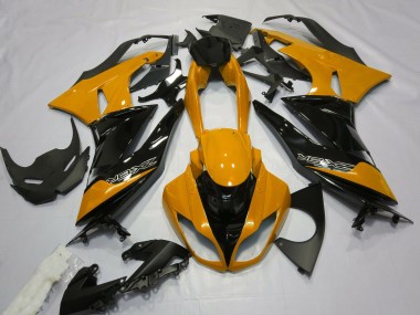 2009-2012 Gloss Orange and Black Kawasaki ZX6R Motorcycle Fairings