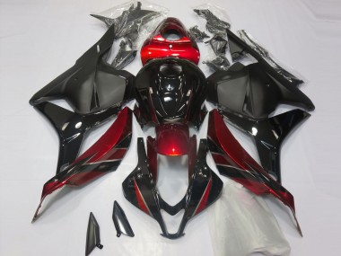 2009-2012 Gloss Red and Black Honda CBR600RR Motorcycle Fairings