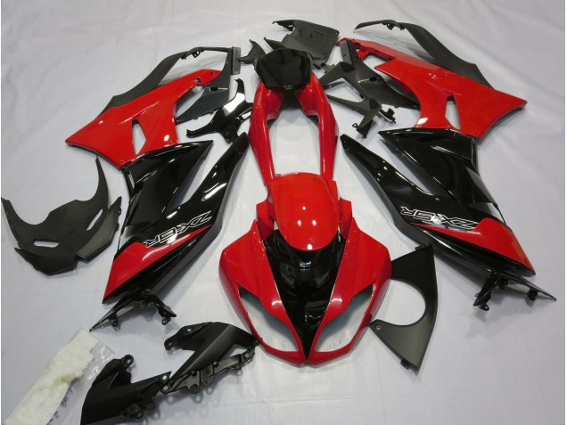2009-2012 Gloss Red and Black Kawasaki ZX6R Motorcycle Fairings 2009-2012 Gloss Red and Black Kawasaki ZX6R Motorcycle Fairings