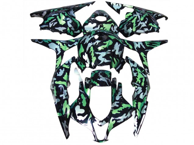 2009-2012 Green Snow Camo Honda CBR600RR Motorcycle Fairings