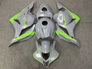 2009-2012 Nardo Grey and Green Honda CBR600RR Motorcycle Fairings