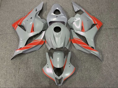 2009-2012 Nardo Grey and Red Honda CBR600RR Motorcycle Fairings