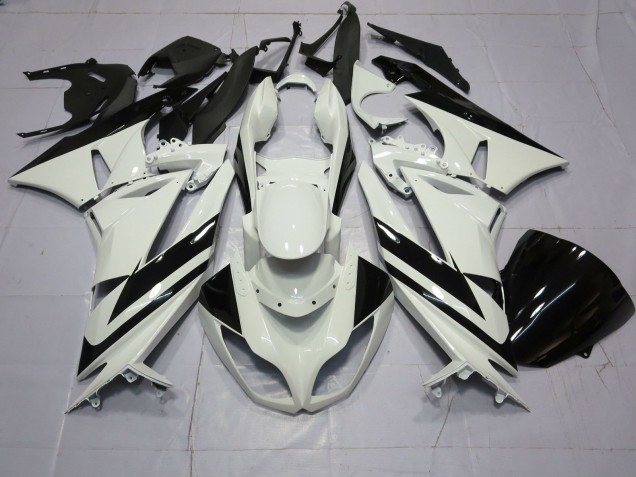 2009-2012 Special White Black Kawasaki ZX6R Motorcycle Fairings 2009-2012 Special White Black Kawasaki ZX6R Motorcycle Fairings