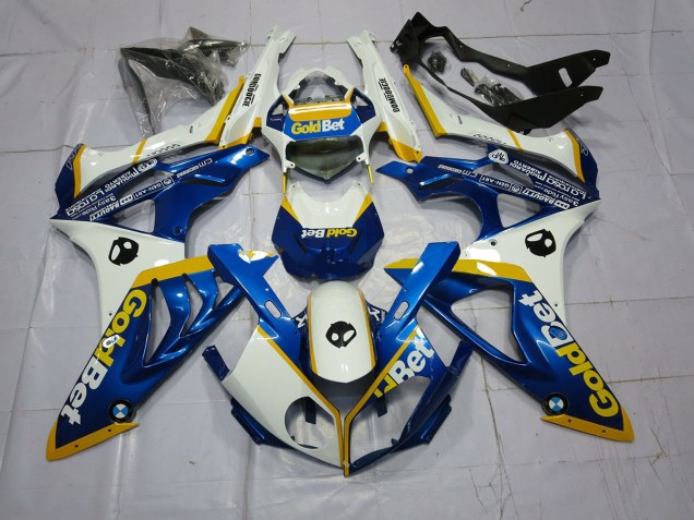 2009-2014 Alien Blue and White BMW S1000RR Motorcycle Fairings