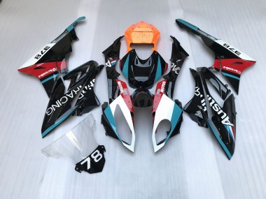 2009-2014 Alien Blue and White BMW S1000RR Motorcycle Fairings