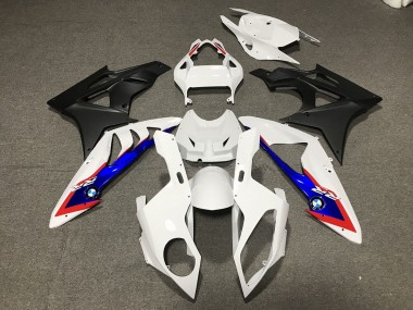 2009-2014 Alien Blue and White BMW S1000RR Motorcycle Fairings