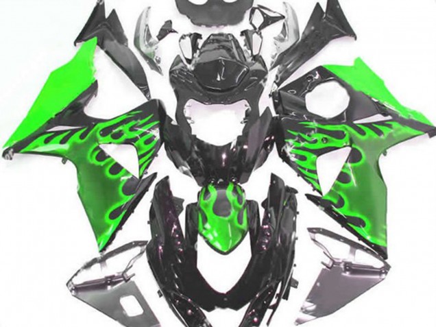 2009-2016 Green Flame Suzuki GSXR 1000 Motorcycle Fairings