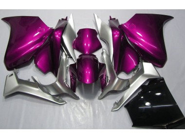 2010-2013 Deep Pink and Silver Honda VFR1200 Motorcycle Fairings