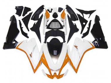 2010-2015 Gloss White & Orange Aprilia RSV4 1000 Motorcycle Fairings