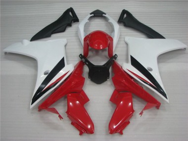 2011-2012 White Black and Red Honda CBR600F Motorcycle Fairings