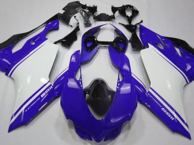 2011-2014 Gloss Blue White and Black Ducati Ducati 1199 Motorcycle Fairings