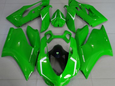 2011-2014 Gloss Green & White Ducati Ducati 1199 Motorcycle Fairings
