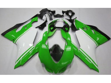 2011-2014 Gloss Green White and Black Ducati Ducati 1199 Motorcycle Fairings