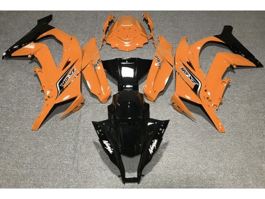 2011-2015 Gloss Orange & Logos Kawasaki ZX10R Motorcycle Fairings