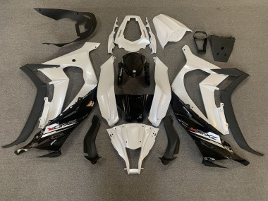 2011-2015 Pearl White & Black Kawasaki ZX10R Motorcycle Fairings