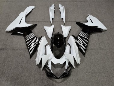 2011-2024 Black White and Silver Suzuki GSXR 600-750 Motorcycle Fairings