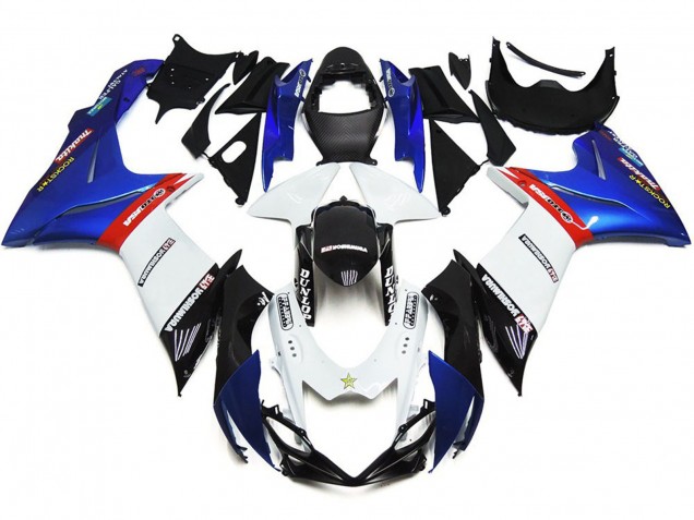 2011-2024 Custom Logos with Blue and Red Suzuki GSXR 600-750 Motorcycle Fairings 2011-2024 Custom Logos with Blue and Red Suzuki GSXR 600-750 Motorcycle Fairings