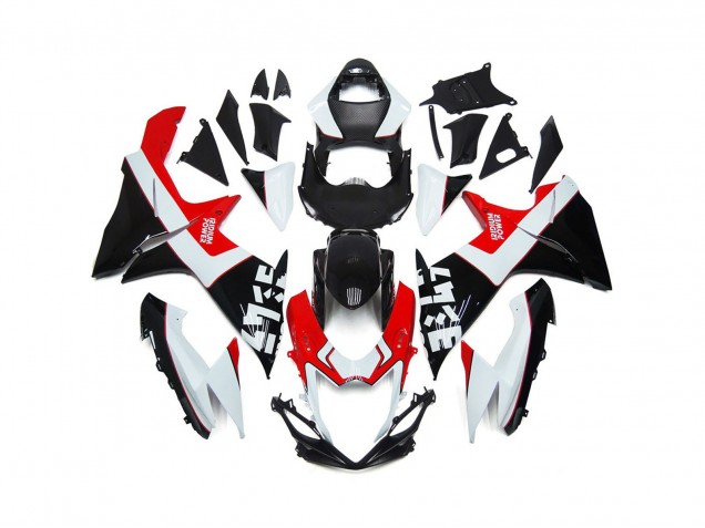 2011-2024 Custom Red and Black with Logos Suzuki GSXR 600-750 Motorcycle Fairings 2011-2024 Custom Red and Black with Logos Suzuki GSXR 600-750 Motorcycle Fairings