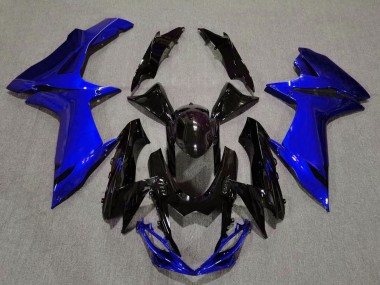 2011-2024 Gloss Black and Aqua Blue Suzuki GSXR 600-750 Motorcycle Fairings