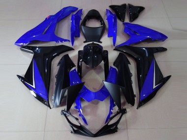 2011-2024 Gloss Blue and Black Suzuki GSXR 600-750 Motorcycle Fairings