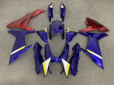 2011-2024 Gloss Blue and Red Suzuki GSXR 600-750 Motorcycle Fairings