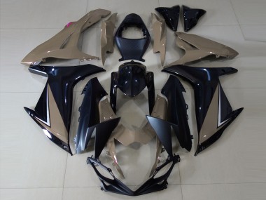 2011-2024 Gloss Brown and Black Suzuki GSXR 600-750 Motorcycle Fairings