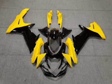 2011-2024 Gloss Yellow and Black Suzuki GSXR 600-750 Motorcycle Fairings